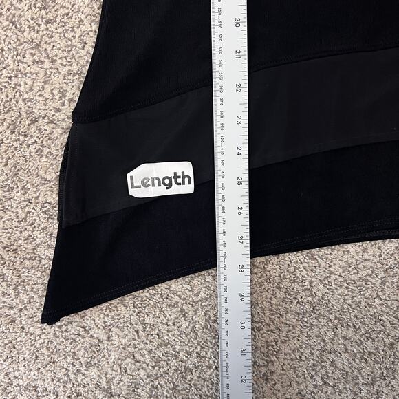 CHICO'S TRAVELERS Women's M (1) Black Acetate Slinky Stretch Minimal Tunic Top - Picture 9 of 10